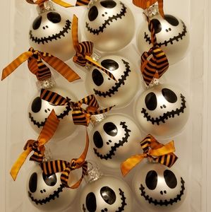 Jack Skellington Mini Ornaments Christmas 10 Piece